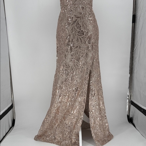 Alex Evenings Metallic Lace Maxi Dress - Picture 6 of 11